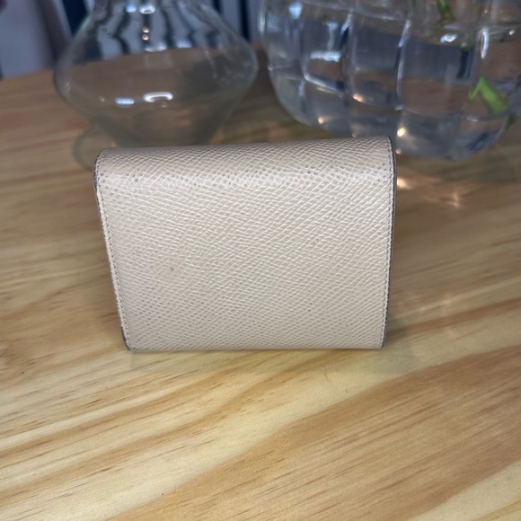 Celine Small Trifold Leather Compact Wallet Light Grey Pre Owned - Picture 2 of 6